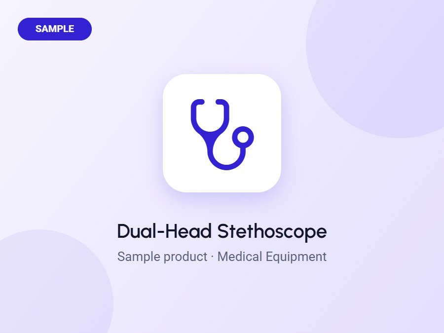 Dual-Head Stethoscope (Sample)