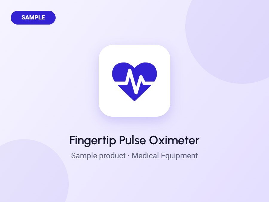 Fingertip Pulse Oximeter (Sample)