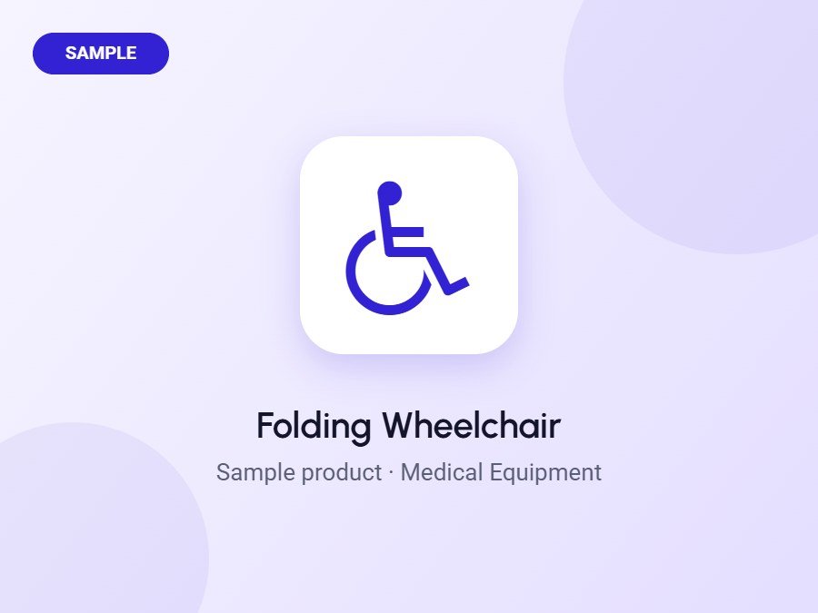 Folding Wheelchair (Sample)